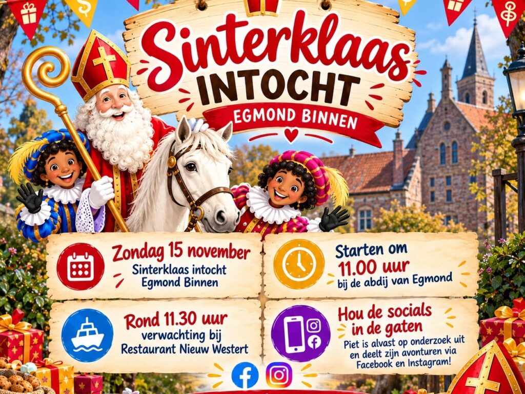 Intocht Sinterklaas 2026 Egmond-Binnen in Egmond aan Zee
